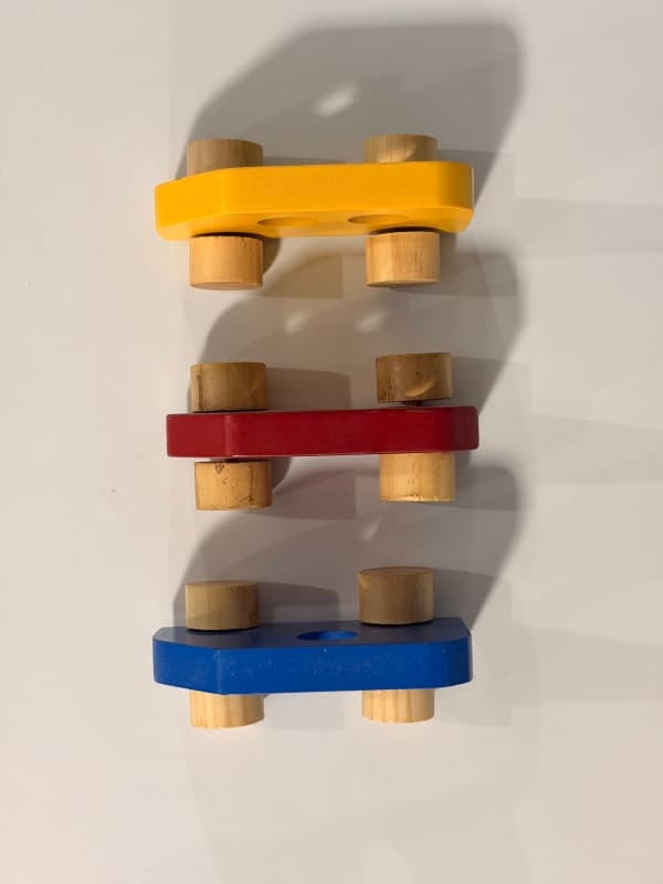 Set de 3 Carritos de Madera Montessori — Imagen 1